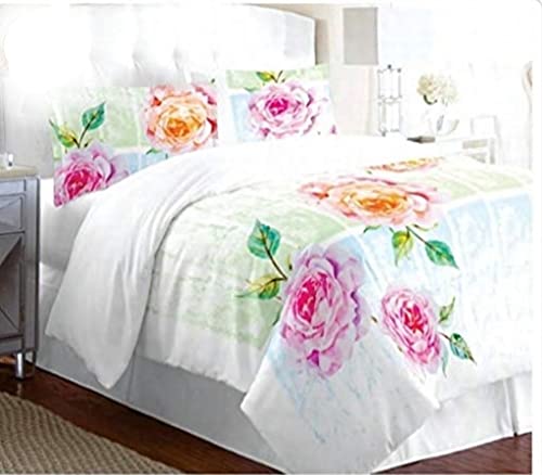 Charming Glory King Size Bed Sheet 2.74cm x 2.74cm with Two Pillow Covers 46cm x 69cm by Raymond Home