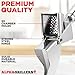 Alpha Grillers Garlic Press Stainless Steel - Easy to Clean, Rust-Proof, Dishwasher Safe - Stainless Steel Garlic Press, Mincer, Crusher with Silicone Peeler & Cleaning Brush