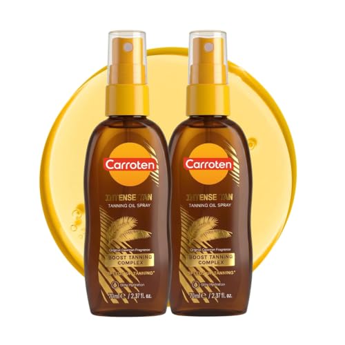 Carroten Travel Size Intense Tanning Oil Spray - 2 Pack, 2.3 oz Each