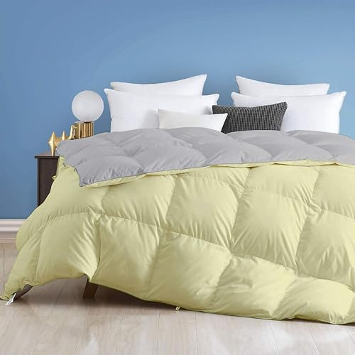 Image of Day Care - 500 GSM Hotel Quality-Down Alternative Reversible Comforter (60 inch x 90 inch Inches /228cm x 228cm) - Comforter Single Bed|Ivory /Silver