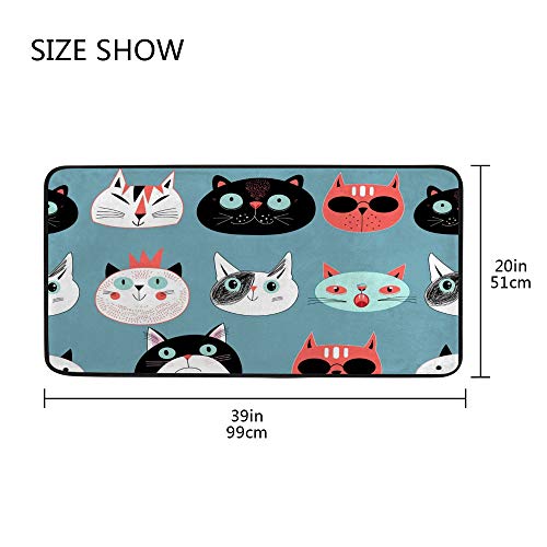 Alfombrillas de cocina acolchadas con diseños de gatos para un espacio alegre 5