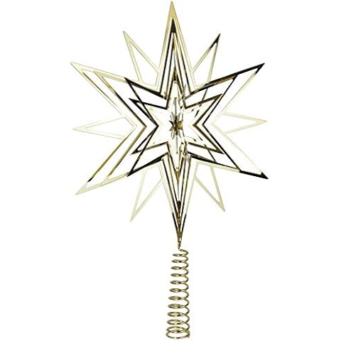 Riffelmacher Christbaumspitze Metall Stern 33cm 17858 - Weihnachtsbaumspitze Weihnachten Heiligabend Baumdekoration Cover
