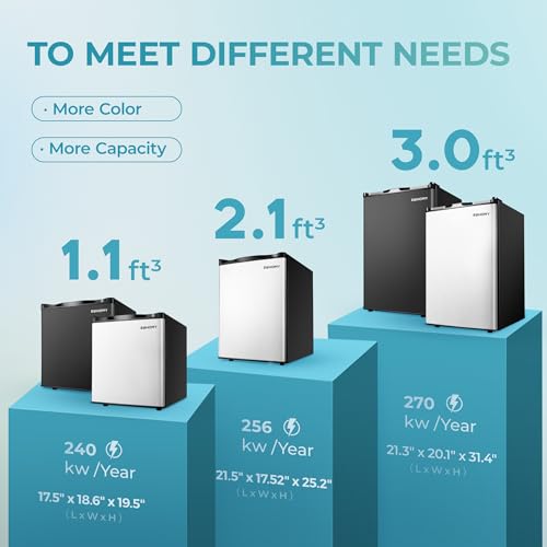 Image of EUHOMY 3.0 Cu.ft Upright Freezer, Reversible Door Mini Freezer, Black | Compressor Cooling, 7-Level Thermostat, -7.6F to 6.8F, Adjustable Shelves, Reversible Door, Low Noise, Dorm Use