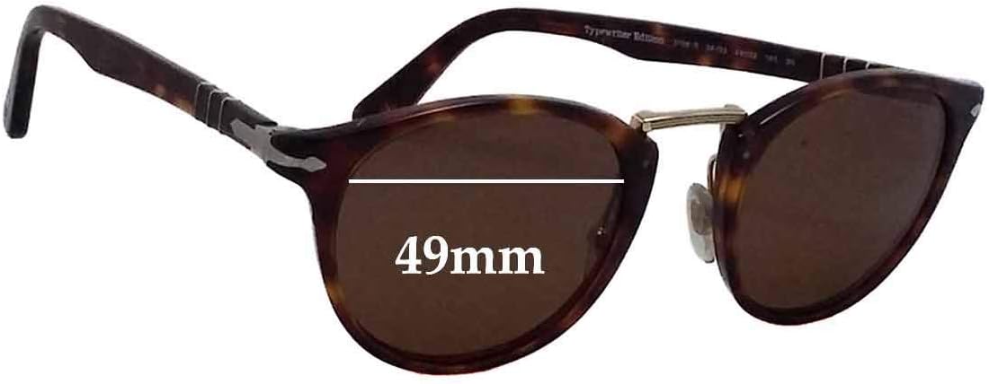 Sunglass Fix Replacement Sunglass Lenses Compatible for Persol 3108-S 49mm (Non-Polarized Diamond Rose Gradient Gold Flash Pair-SFx Diamond)