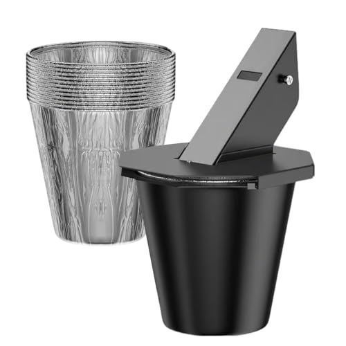 Cubo de grasa, cubo octogonal resistente al calor con forro, forros de goteo de repuesto, accesorios de bandeja reutilizable, suministros de barbacoa para reuniones familiares, fiestas de campamento