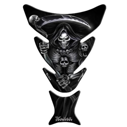 Keiti バイク用タンクパッド リーパーデザイン・傷防止 KT7400