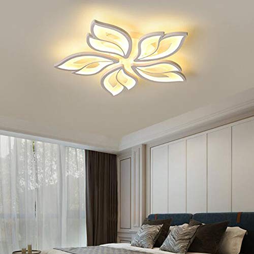 Plafonnier LED dimmable en acrylique et métal avec télécommande pour salon