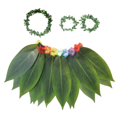 Kit tropical et jupe en raphia aux couleurs vives pour spectacles