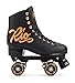 Rio Roller Rose Roller Skates - Unisex Indoor/Outdoor Quad Roller Skates - UK 6 (U.S. Ladies 8) - Black/Rose Gold