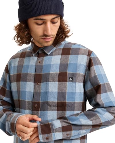 Quiksilver Motherfly Plaid - Camicia A Maniche Lunghe Da Uomo - Blue - 4