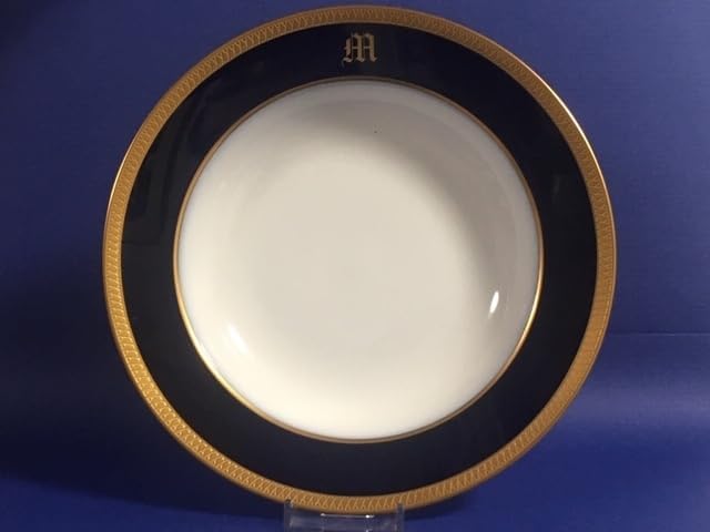 大倉陶園 瑠璃片葉金蝕 22.5cmスープ皿z22 大倉陶園］