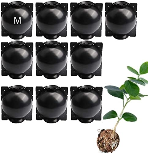 QHC sehen 10 Pack Tree Root Growing Box, Rooting Ball Grafting Tools, Reusable High Pressure Tree Rooter Air Layering Propagation Kit Propagator Pot Rooting Device for Plant Cutting Seedlings