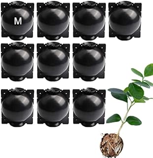 QHC sehen 10 Pack Tree Root Growing Box, Rooting Ball Grafting Tools, Reusable High Pressure Tree Rooter Air Layering Propagation Kit Propagator Pot Rooting Device for Plant Cutting Seedlings