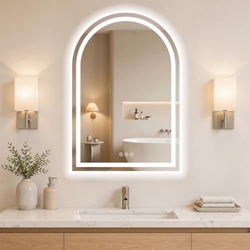 Arched LED Bathroom Mirrors wi...