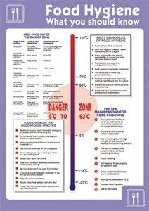 Stewart Superior Health and Safety Poster Laminated Food Hygiene H420xW595mm Ref HS025