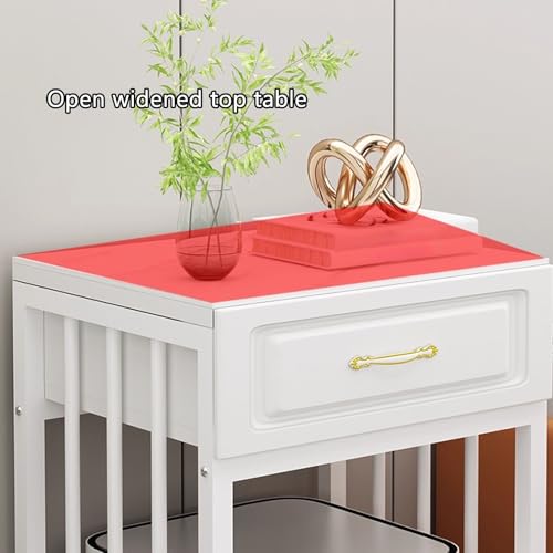 Table d'appoint pour aspirateur robot avec roulettes noires - 4