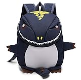 Cantidad: 1 unid SANDIN Mochila jardín de Infantes Bolsa de Viaje Mochila de Dinosaurio de Dibujos Animados Mochila Escolar de Dibujos Animados 2-5 a?os bebés y ni?as Deep Blue 20 * 27 * 8cm