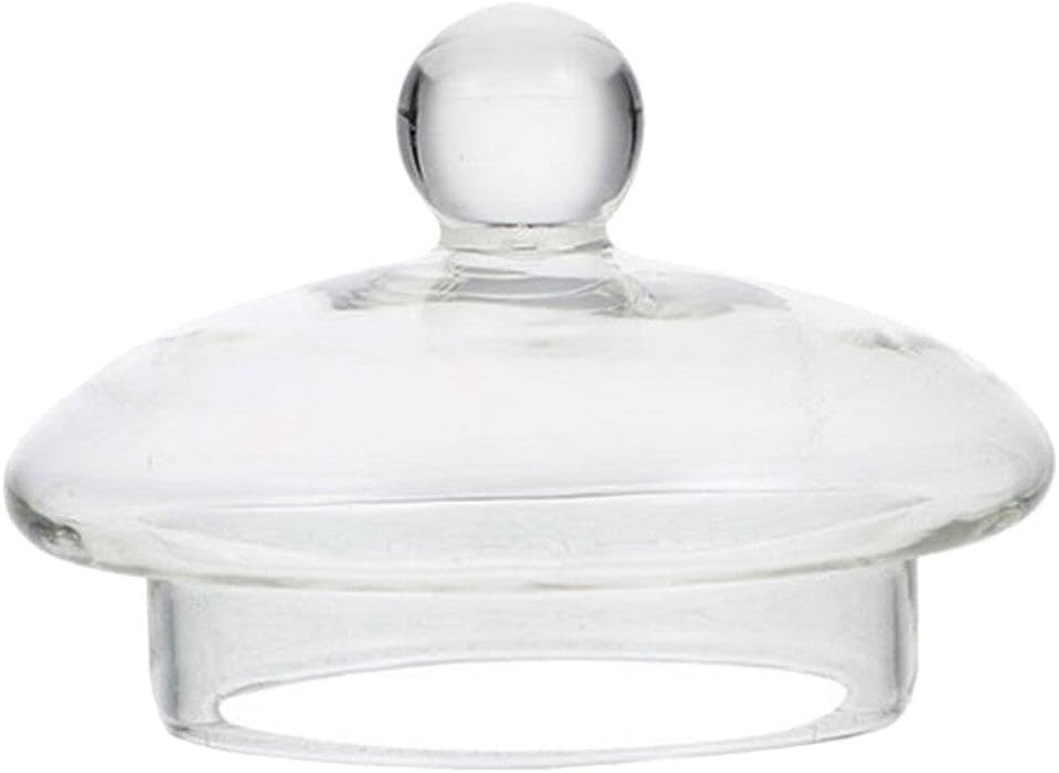 Kichvoe Clear Glass Teapot Lid Replacement 3 Inch Tea Kettle Cover Heat-Resistant Tea Pot Lid Accessory for Home Party Camping Kitchen Tableware