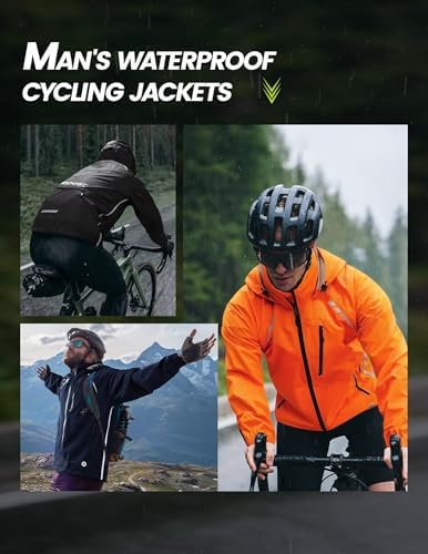 Nepest Cycling Rain Jacket Mens Waterproof Lightweight Packable Biking Windbreaker with Hood Raincoat for Running Hiking - Image 2
