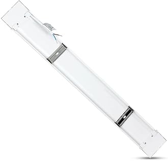 V-TAC 10W 1ft LED Batten Fittings Integrated Tube Lamp 6400K White 300x74x24mm Wall and Ceiling Lighting 30000h Long Lifespan