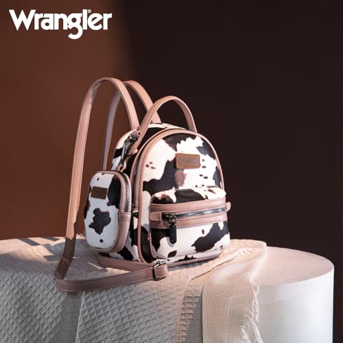 Image of Montana West Wrangler Mini Backpack Cute Cow Print Backpack Purse for Girls and Women, Pink WG133-8600PK