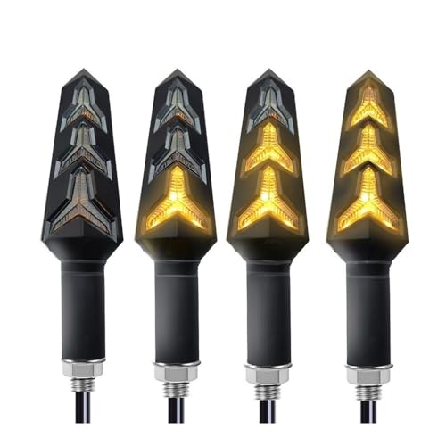 Clignotants LED de moto avec relais intégré anti-erreur et tiges flexibles pliables