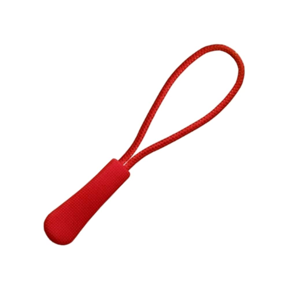 Zipper Pulls Zip Extension Zipper Tag for Clothes Backpacks Traveling Case Handbag Purse Zipper Replacement Tag Tents (Red R2054, 6 Pieces)