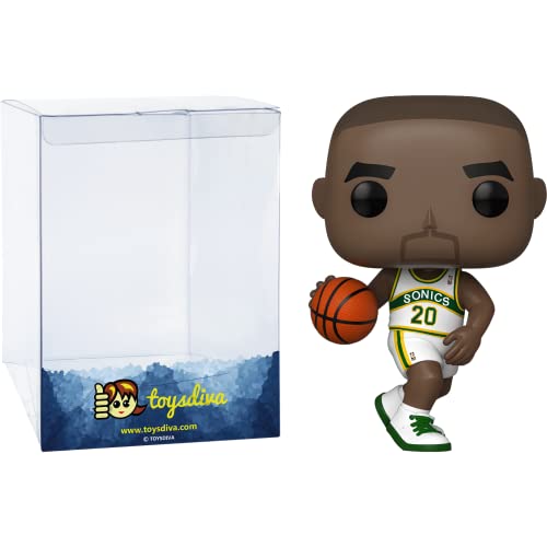 Gary P A Y T O N : P O P ! Basketball Vinyl Figurine Bundle With 1 Compatible 'Toysdiva' Graphic Protector (080 - 47912 - B)