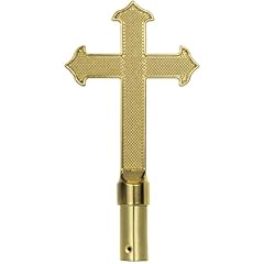 Gold Alloy Fancy Cross for Indoor Flagpole