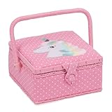 Hobby Gift Exklusives kleines Nähkästchen, Einhorn, 20 x 20 x 11cm