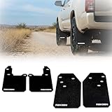 REK GEN Mud Flaps Compatible with Toyota Tacoma Gen3 (2016–2023) - Heavy Duty Mud Guards for Off-Road Protection - Easy Install - Durable Toyota Tacoma Accessories - USA Made (Stock, White)