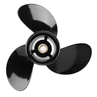 Haofy 9,25 X 10 RH Außenbordpropeller 48 828156A12 Aluminiumlegierung Bootsmotor Propeller Ersatz für 2-Takt 4-Takt