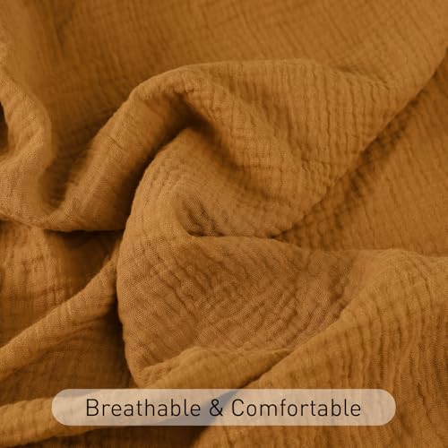 Image of Muslin Swaddle Blankets for Baby Girls and Boys, 4 Pack Breathable and Skin-Friendly Newborn Receiving Blanket, 100% Cotton Swaddle Wrap, Essentials Infant Shower Items, Toddler Gift