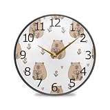 ALAZA Capybara Flower Pattern Acrylic