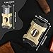 TISFA Cigar Cutter V-Cut, Stainless Steel Guillotine Sharp Cut Blade with Cigar Stand (Black & Gold)