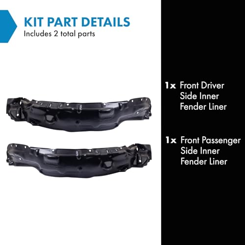 Image of TRQ Front Inner Fender Liner Set Compatible with 1995-2000 Toyota Tacoma TO1248110 TO1249110