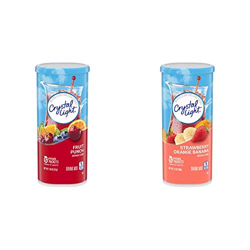 Crystal Light Fruit Punch Drink Mix (72 Pitcher Packets, 12 Packs Of 6) & Strawberry Orange Banana Drink Mix (72 Pitcher Packets, 12 Packs Of 6) #TOP13