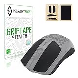 SensoryBoost Griptape Set für Steelseries Aerox 3 Gaming Maus (+DIY Pad) Anti-Rutsch Aufkleber, schweißabsorbierend, strukturlos, ultra dünn 0.6 mm, schwarz, Zubehör