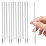 NIYANGLE 100 Stück Gelstifte Nachfüllminen Schwarz Flüssige Tinte Schnell Trocknend Feine Nadelspitze Glatte Schreibleistung Ersatz für Schule Büro Alltag