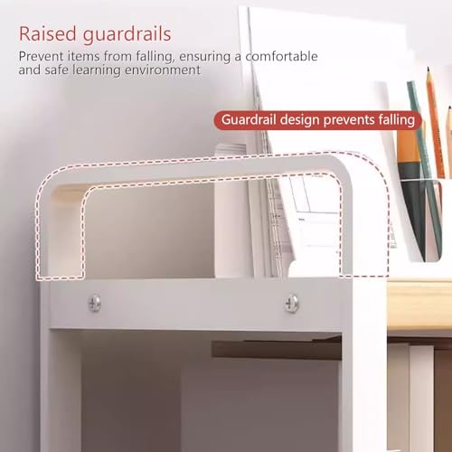 Solution d'espace de travail avec étagère et fournitures de bureau blanc - 3