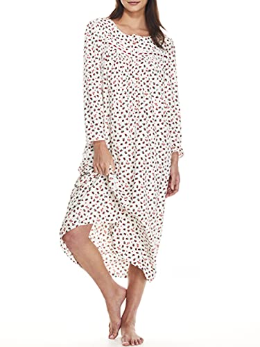 Lanz Of Salzburg Microfleece Long Sleeve Ballet Gown Red Berries Md #TOP21