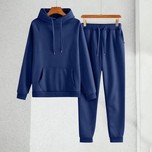 2 Piece Sets for Women Fall Winter Sweatpants Loungewear Outfits Navy XL - image 3