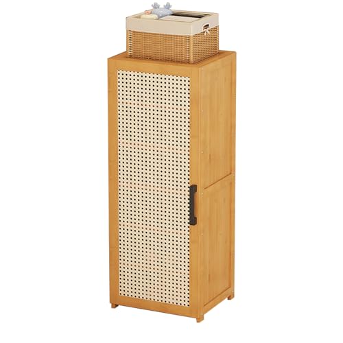 Étagère à chaussures mince en bambou avec porte meuble haut - 2