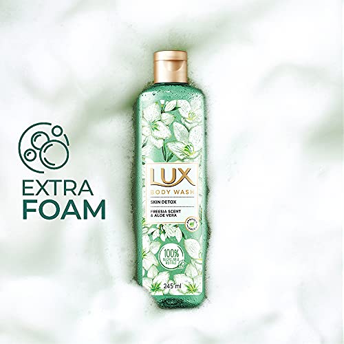 Image of Lux Shower Gel, Freesia Scent & Aloe Vera Bodywash, Skin Cleanser With Long Lasting Fragrance, Paraben Free, 245ml & Shower Gel, French Rose Fragrance & Almond Oil Bodywash, 245ml