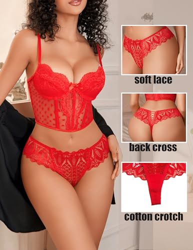 Avidlove Panties for Women Lace Thongs Cross Back Tanga Sexy Cheeky Low Waist Bikinis Underwear2