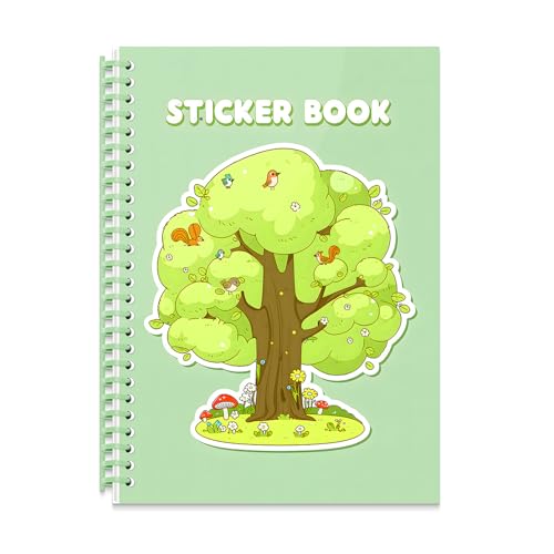 Livre d'autocollants vierges réutilisables B5 carnet scrapbooking vert