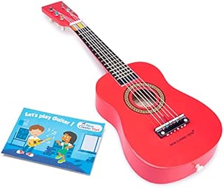 New Classic Toys - 10341 - instrument muzyczny - zabawka gitara drewniana - czerwona