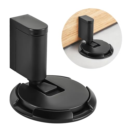 Topes para Puertas Suelo, Tope Puerta Adhesivo, Retenedor Puerta Ajustable, Door Stopper sin Taladrar, Topes Puertas Suelo para Hogar Oficina, Sujeta Puertas de Metal Resistente
