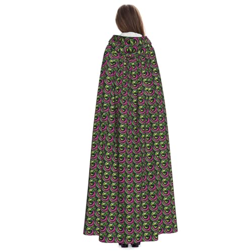 Cape serpent vert à capuche pour carnaval et fête déguisée - 3