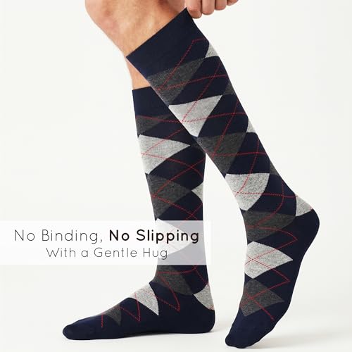 Image of Mysocks Unisex Knee High Long Socks Argyle